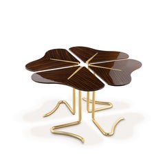 Vier... für Luck Couchtisch, Ebenholz, Gold, Insidherland von Joana Santos Barbosa
