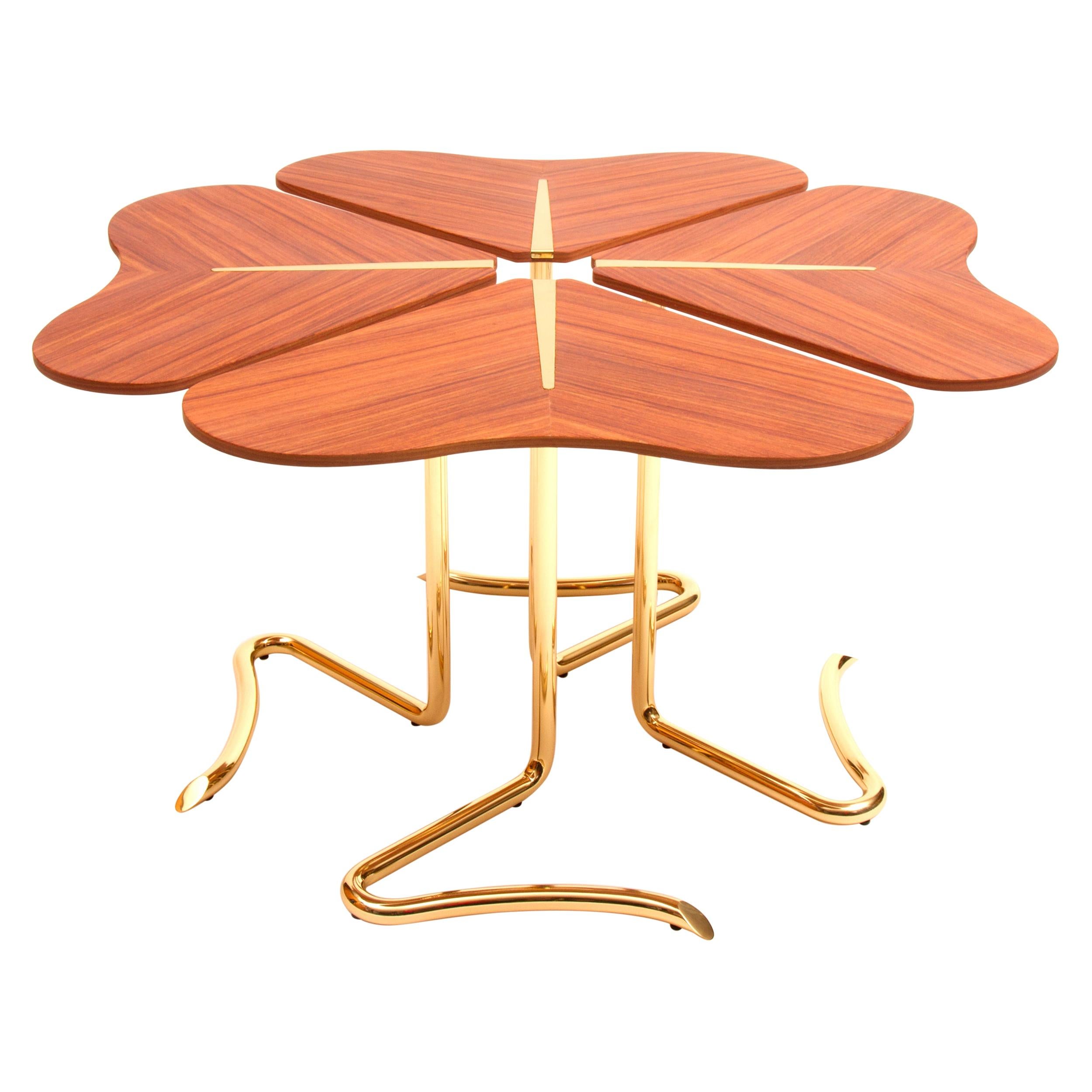 Table basse « Four... for Luck » en bois de rose, Insidherland de Joana Santos Barbosa