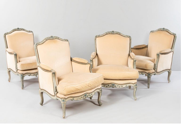 Four Louis XV Style Bergeres For Sale 11