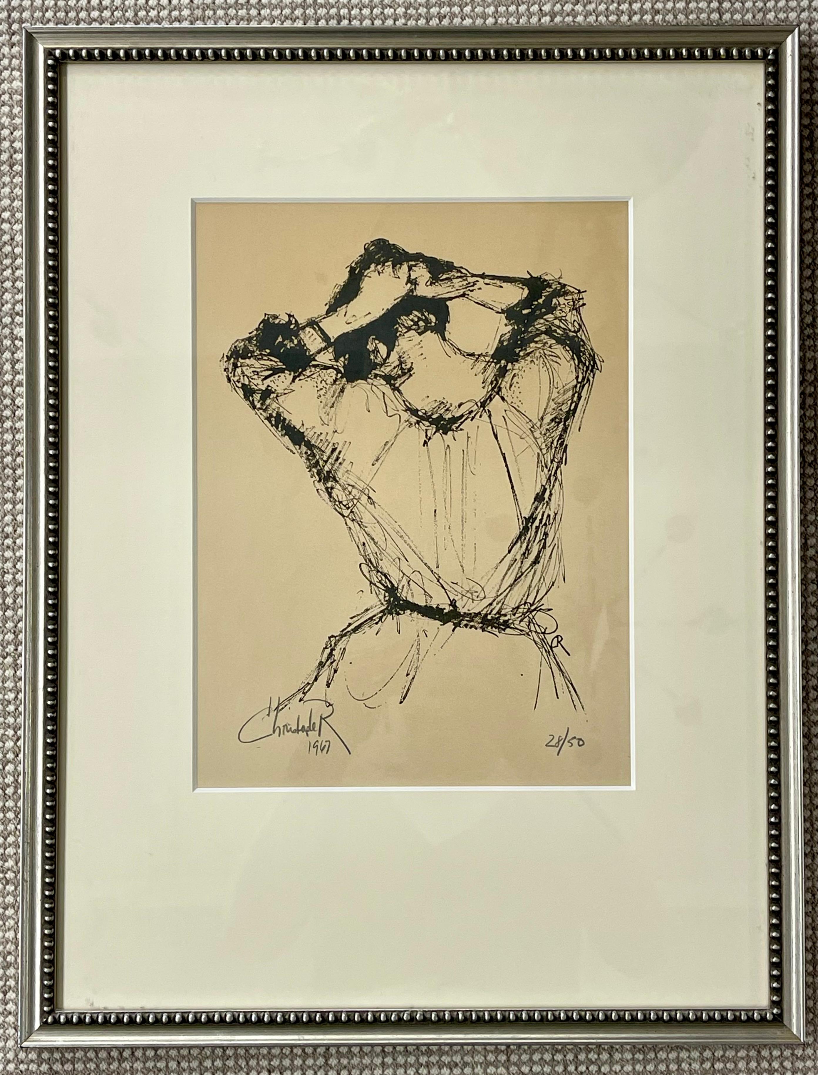 Mid-20th Century Four Framed Pencil Signed and Numbered Etchings, Finely Framed and Matted For Sale