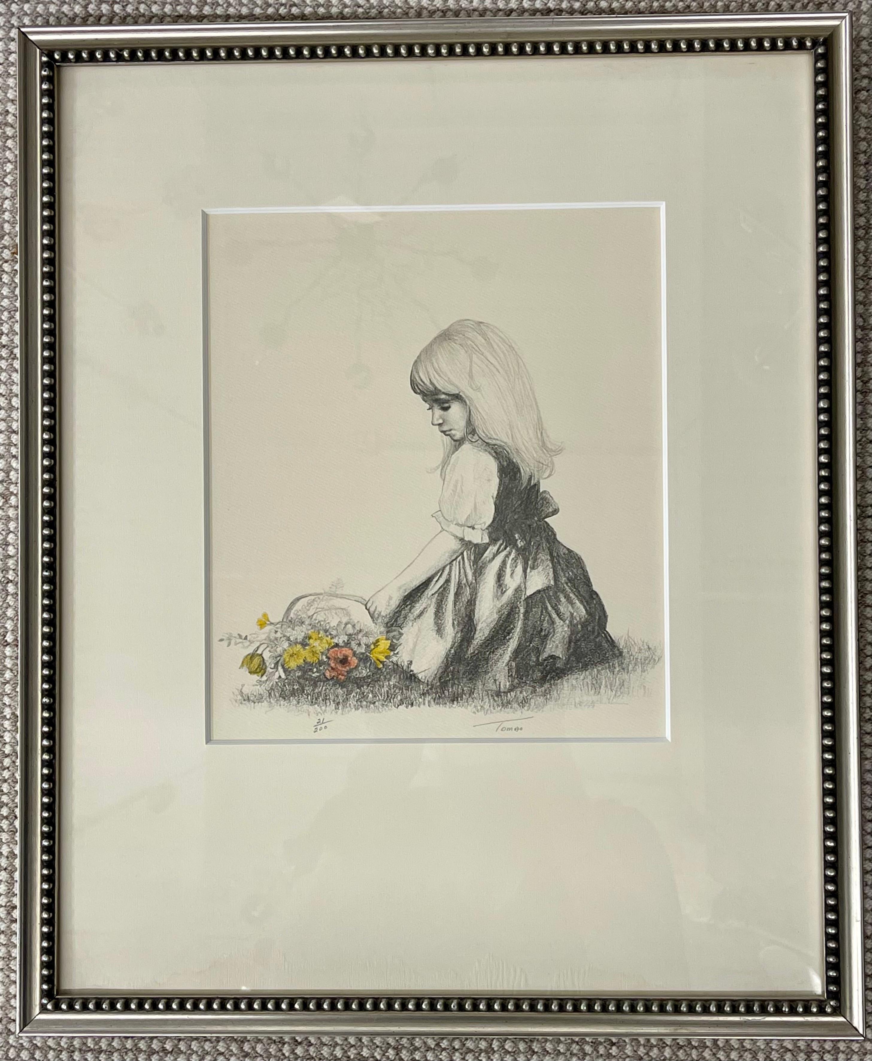 Glass Four Framed Pencil Signed and Numbered Etchings, Finely Framed and Matted For Sale