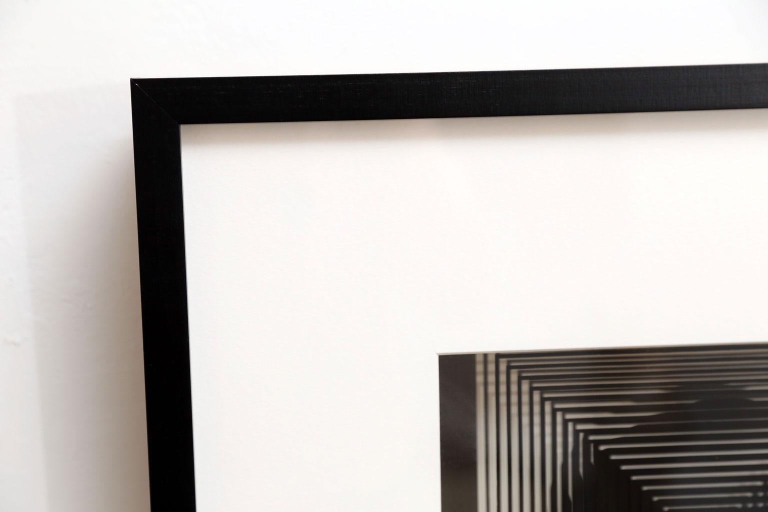Mid-Century Modern Quatre gravures encadrées de Vasarely, Cinétiques