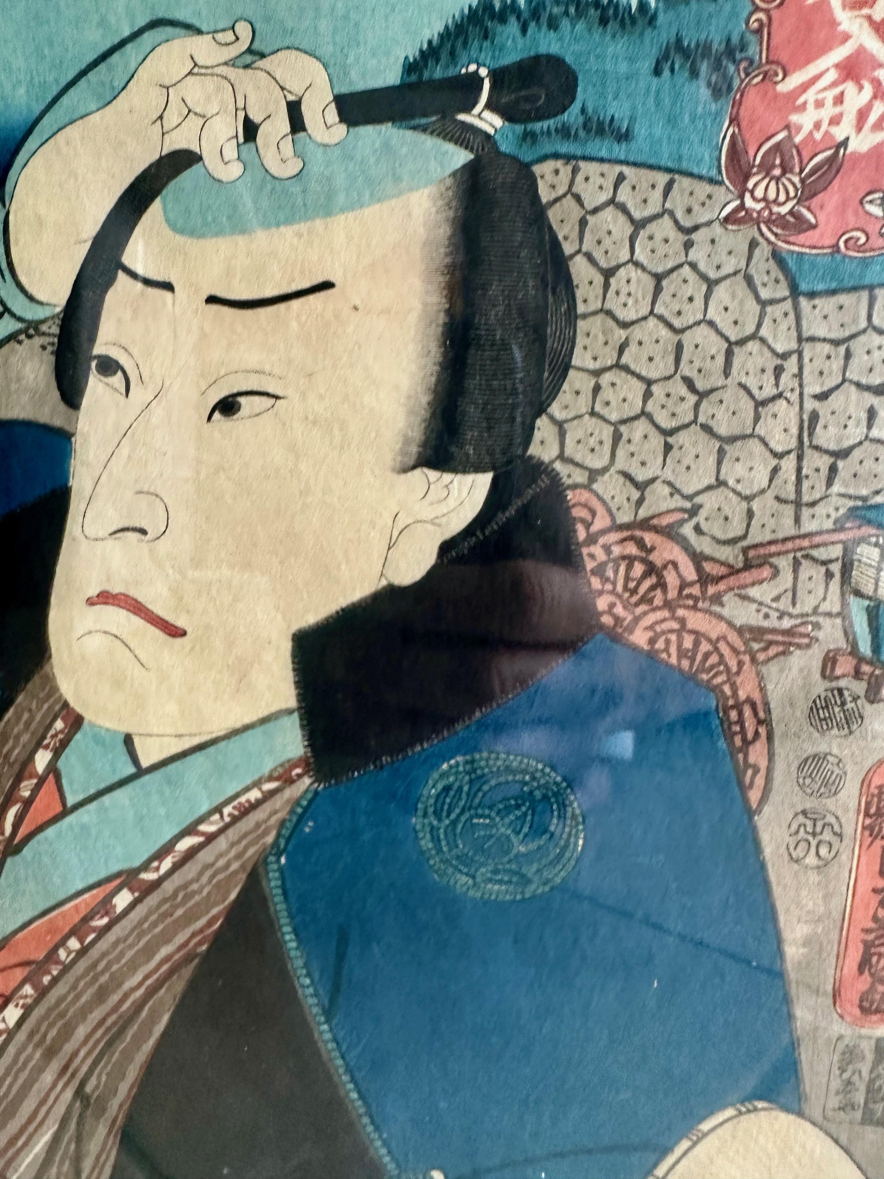 Gerahmte Holzschnitte von Utagawa Kunisada  Edo-Periode im Angebot 1