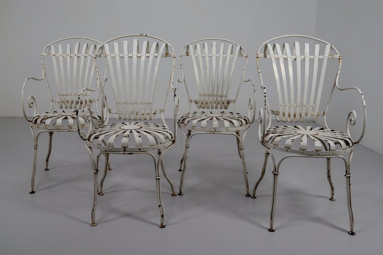 Four Francois Carre Garden Chairs Commissioned by Le Corbusier, France