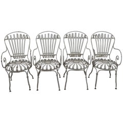 Four Francois Carre Garden Chairs Commissioned by Le Corbusier, France, 1930s