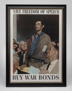 "Four Freedoms" Complete Set of Vintage Norman Rockwell Posters, 1943