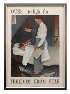 "Four Freedoms" Complete Set of Vintage Norman Rockwell Posters