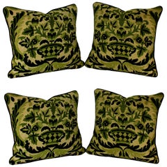 Four French 19th Century Needle Point Cushions