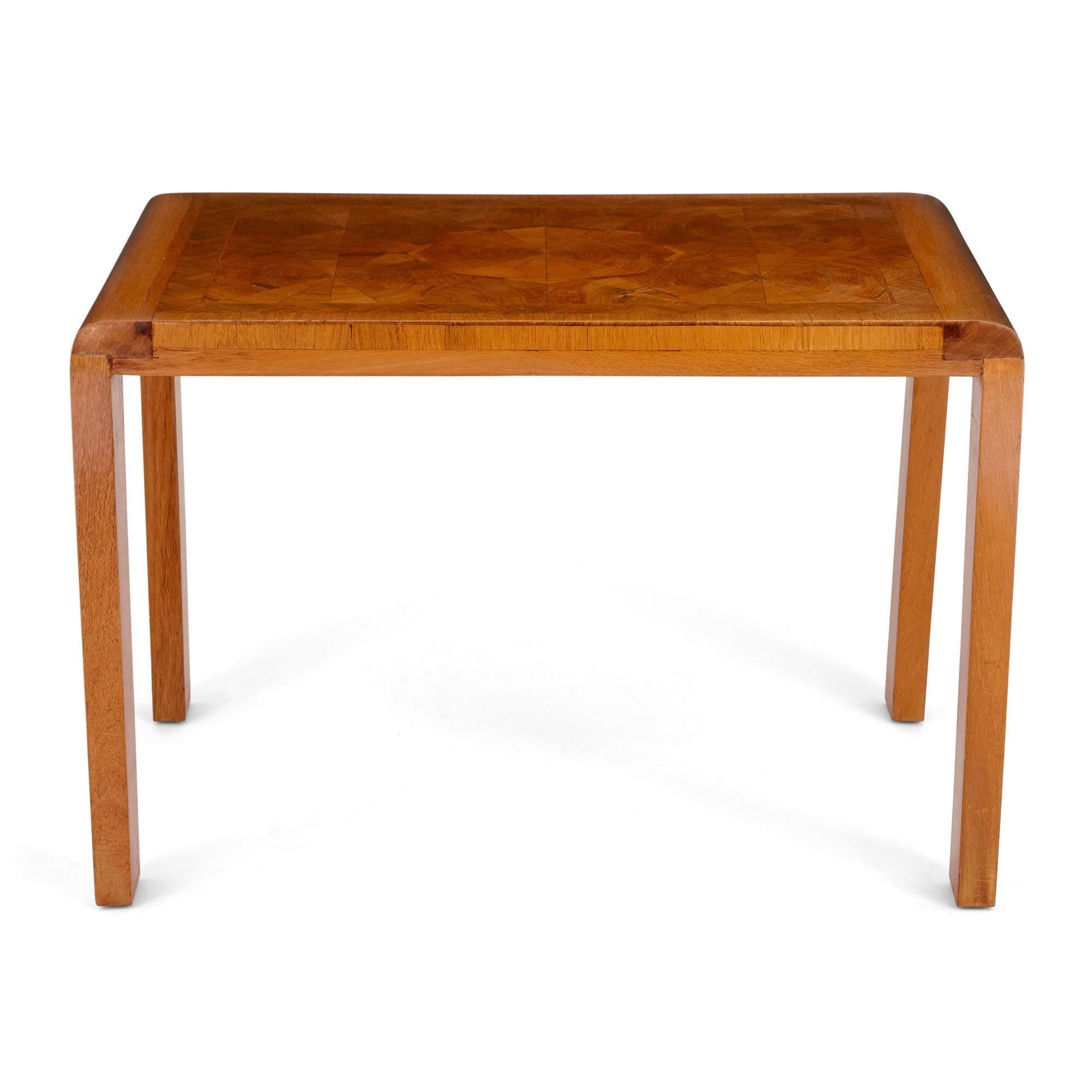 Four French Art Deco Parquetry Top Nesting Tables In Good Condition For Sale In London, GB