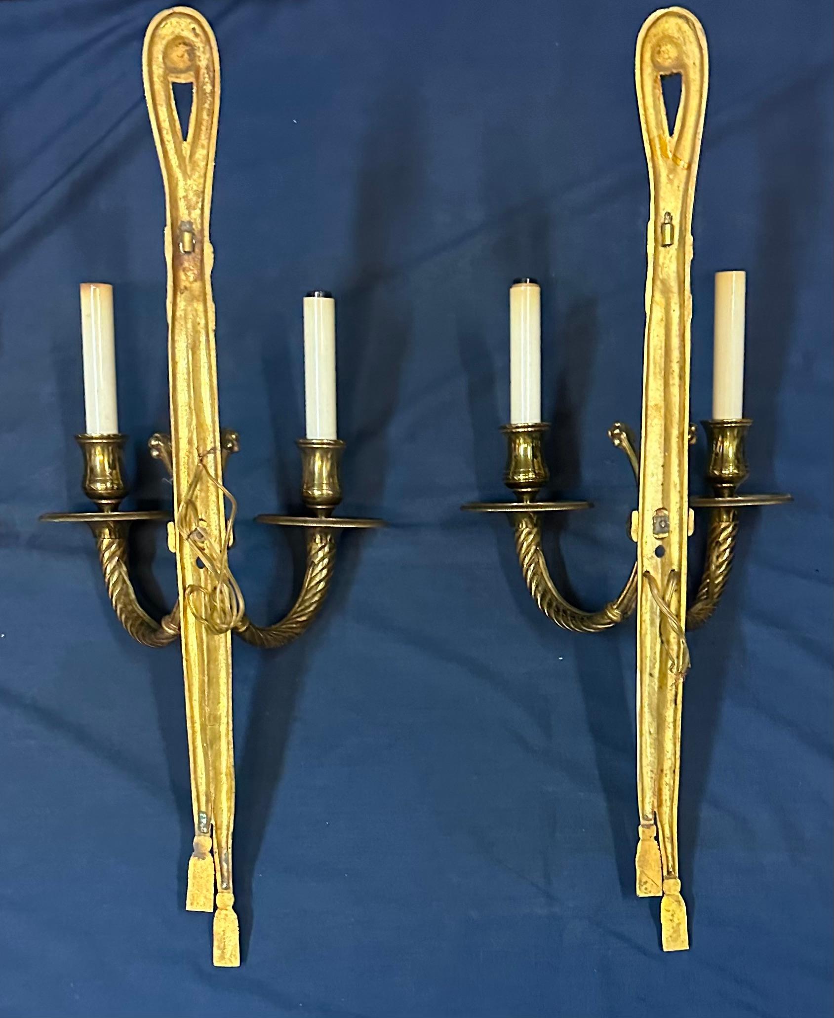 Four French Bronze Wall Sconces For Sale 1
