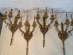 Two French Empire, Gilt Bronze Wall Sconces, circa 1860