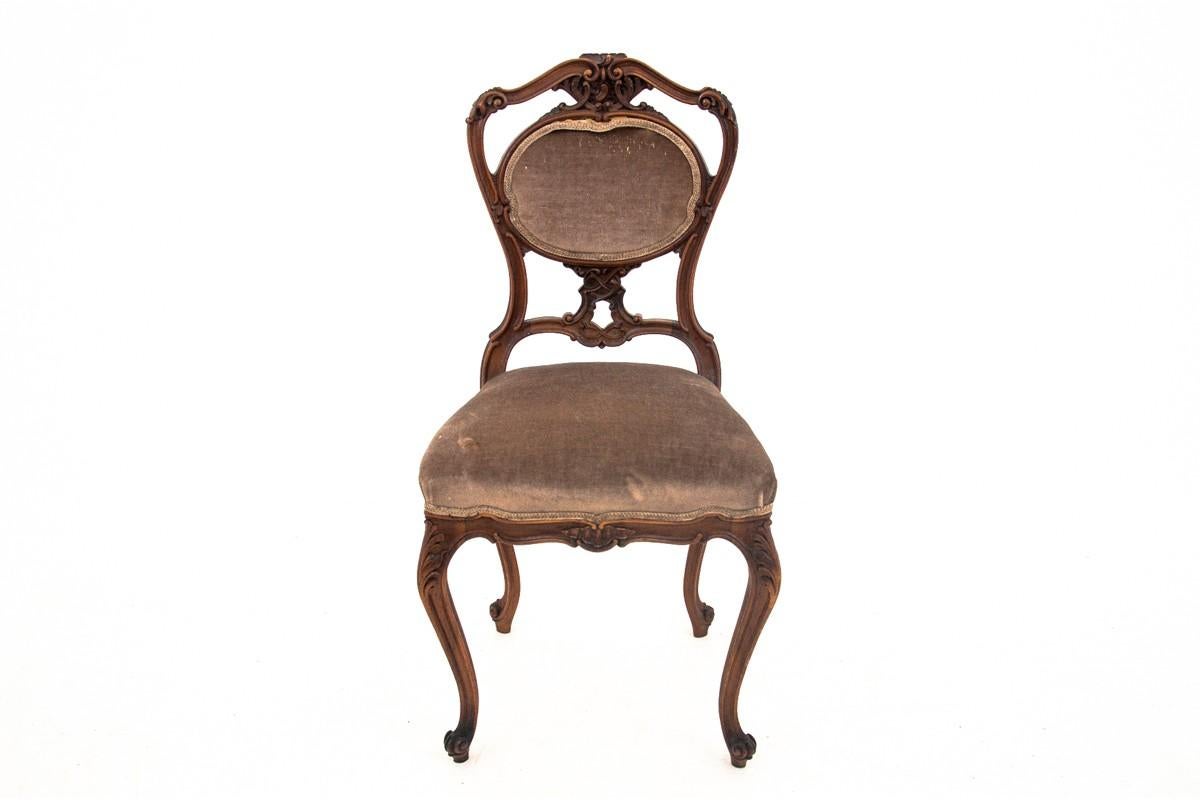 Cotton Four French Loius Phillipe Antique Chairs