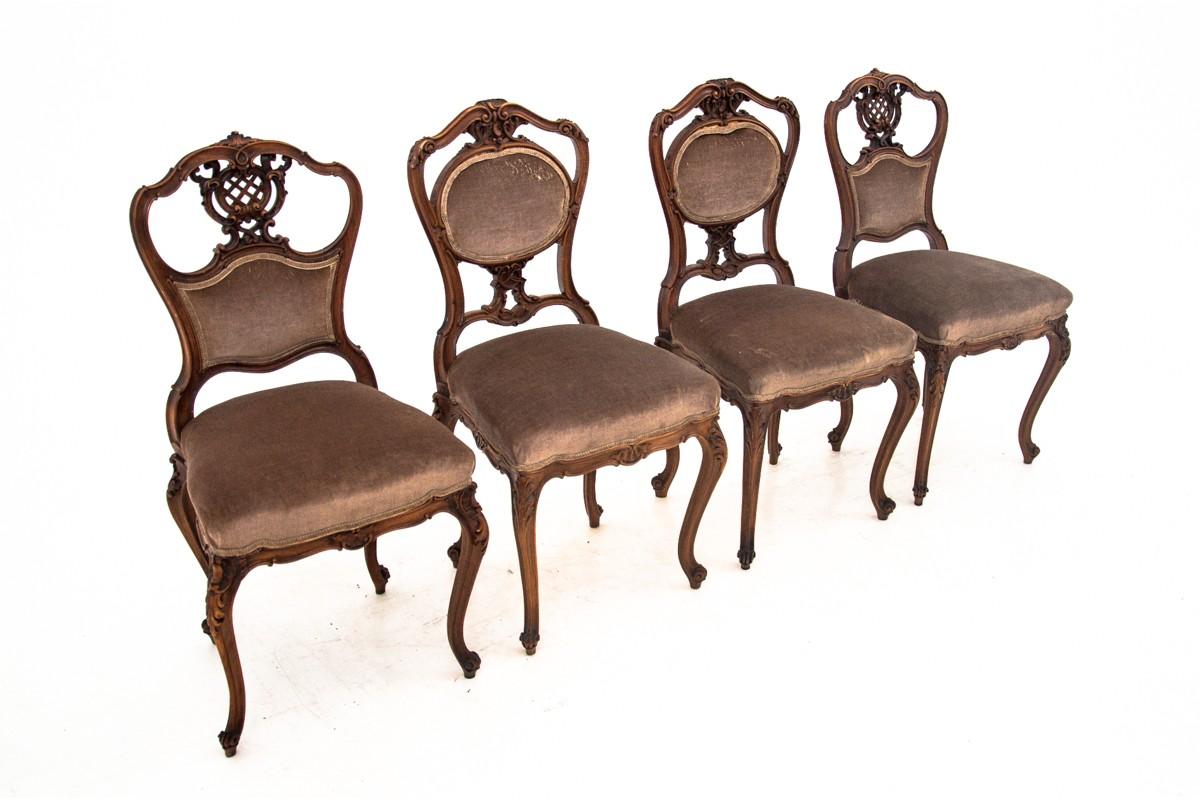 Four French Loius Phillipe Antique Chairs 3