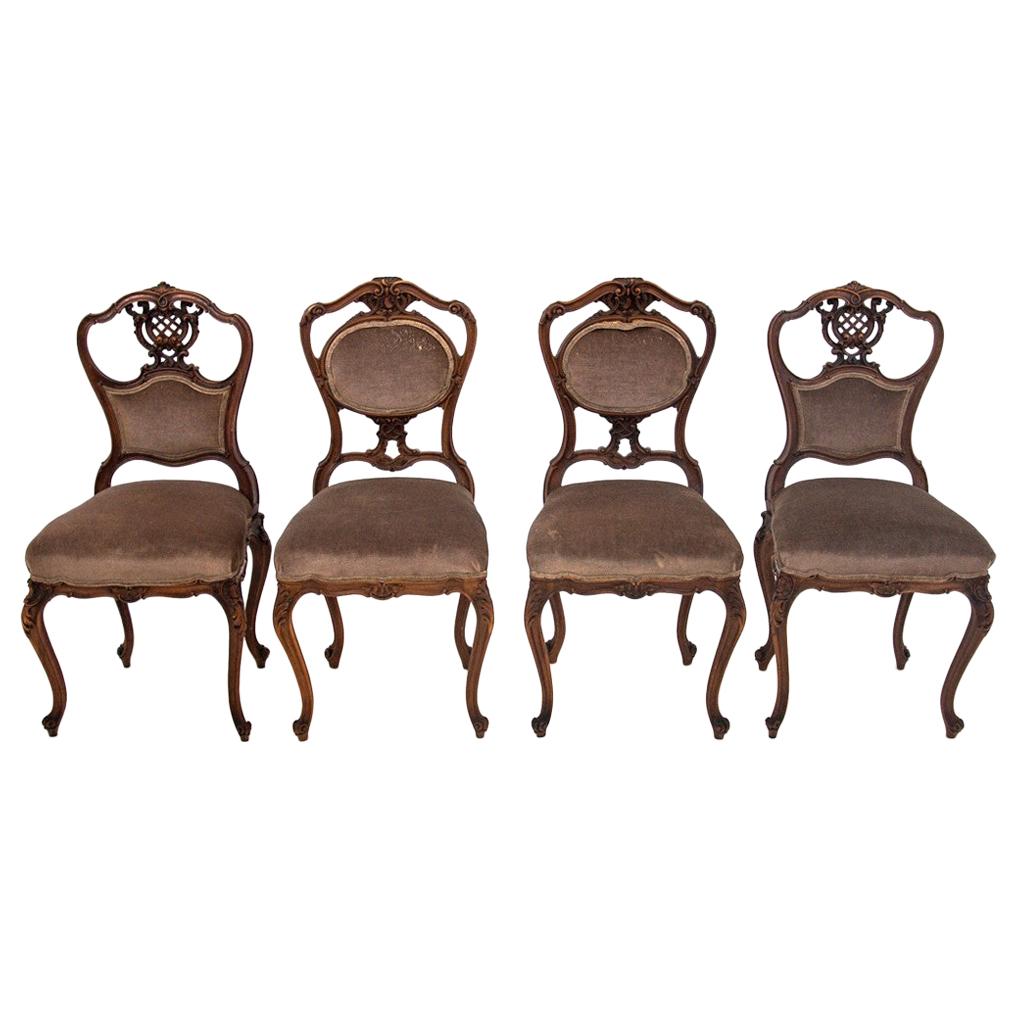 Four French Loius Phillipe Antique Chairs