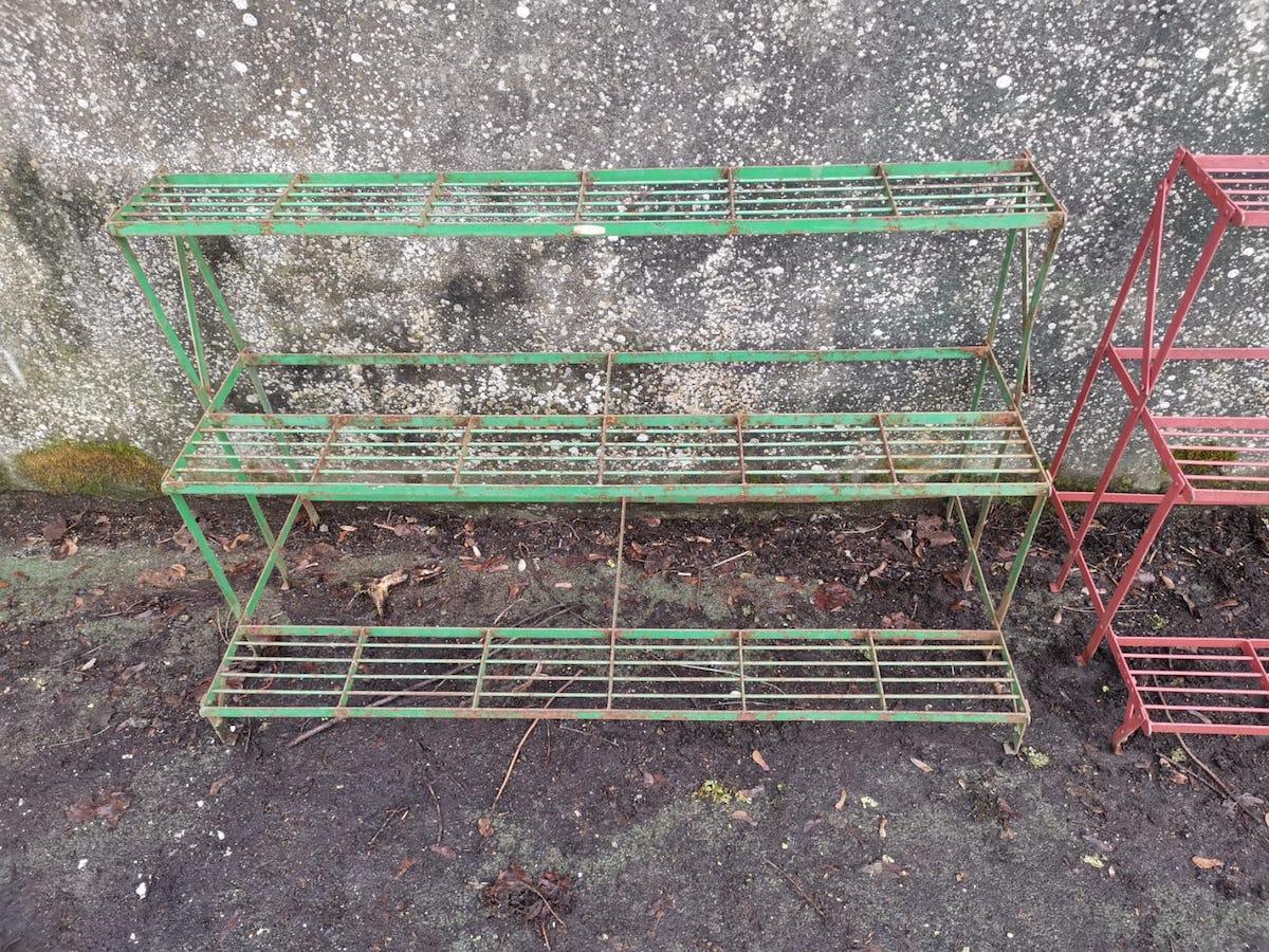 wrought iron rectangular plant stand