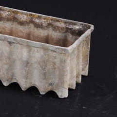 Four French modernist fibro-cement rectangular planters, C. 1975.