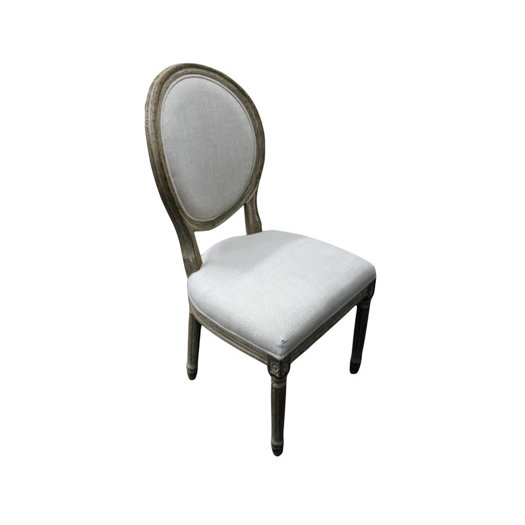 C. 20th Century

Four French Style Carved & painted side chairs Made By Restoration Hardware Company.