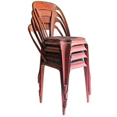 Used Four French Terrace or Cafe Chairs Designers:Xavier Pauchard & Joseph Mathieu