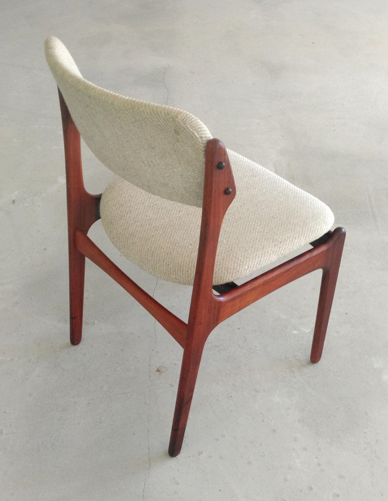 Four Fully Restored Erik Buch Rosewood Dining Chairs, Inc. Custom