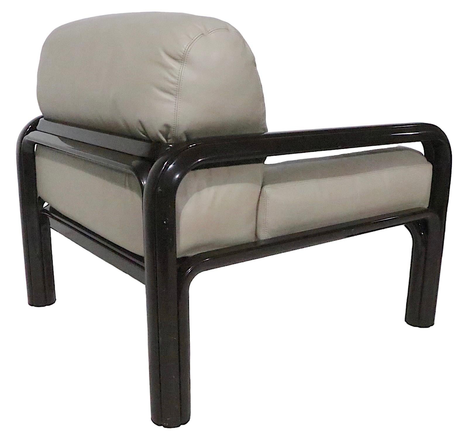 Gae Aulenti für Knoll: Leder  Lounge-Stühle um 1970  im Angebot 6