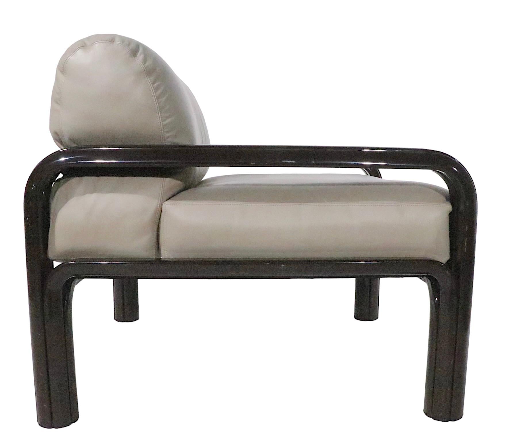 Gae Aulenti für Knoll: Leder  Lounge-Stühle um 1970  im Angebot 8