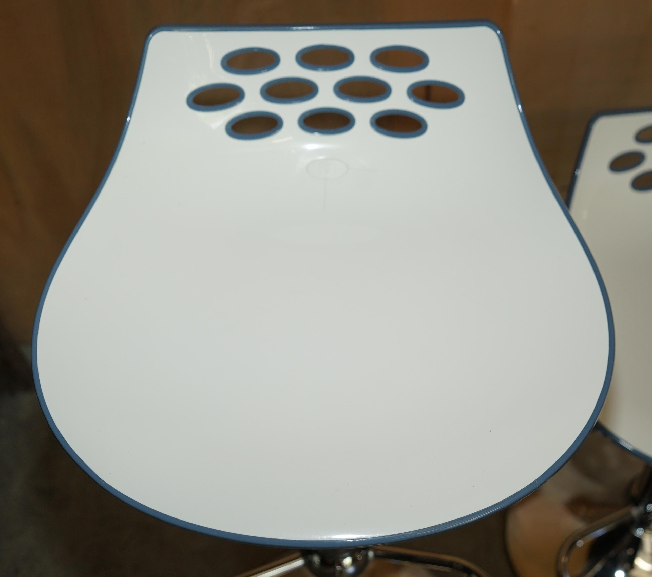 FOUR GAS LIFT HEIGHT ADJUSTABLE CALLIGARIS JAM SWIVEL KITCHEN ISLAND BAR STOOLs For Sale 6