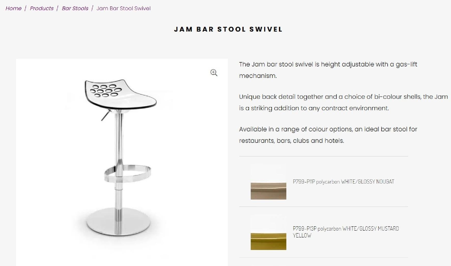 Royal House Antiques

Royal House Antiques is delighted to offer for sale this lovely suite of four Calligaris Jam swivel height adjustable bar stools

Please note the delivery fee listed is just a guide, it covers within the M25 only for the UK and