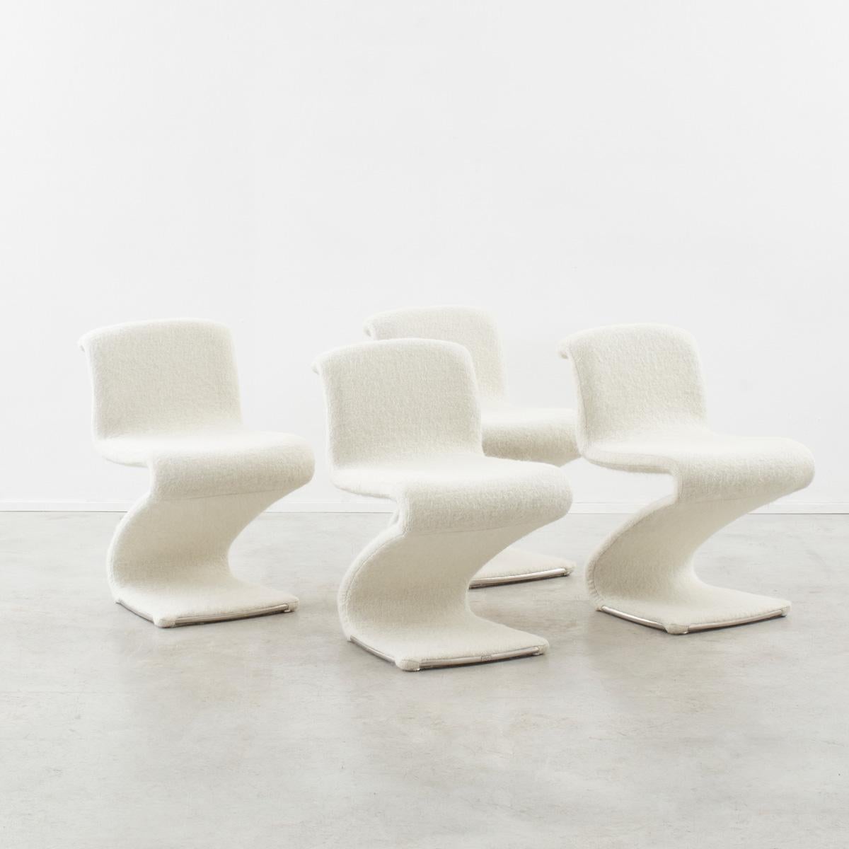 Moderne Ensemble de quatre chaises Gastone Rinaldi « Z », Rima, Italie, années 1970 en vente