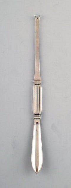 Four Georg Jensen Silver Bernadotte Lobster Forks