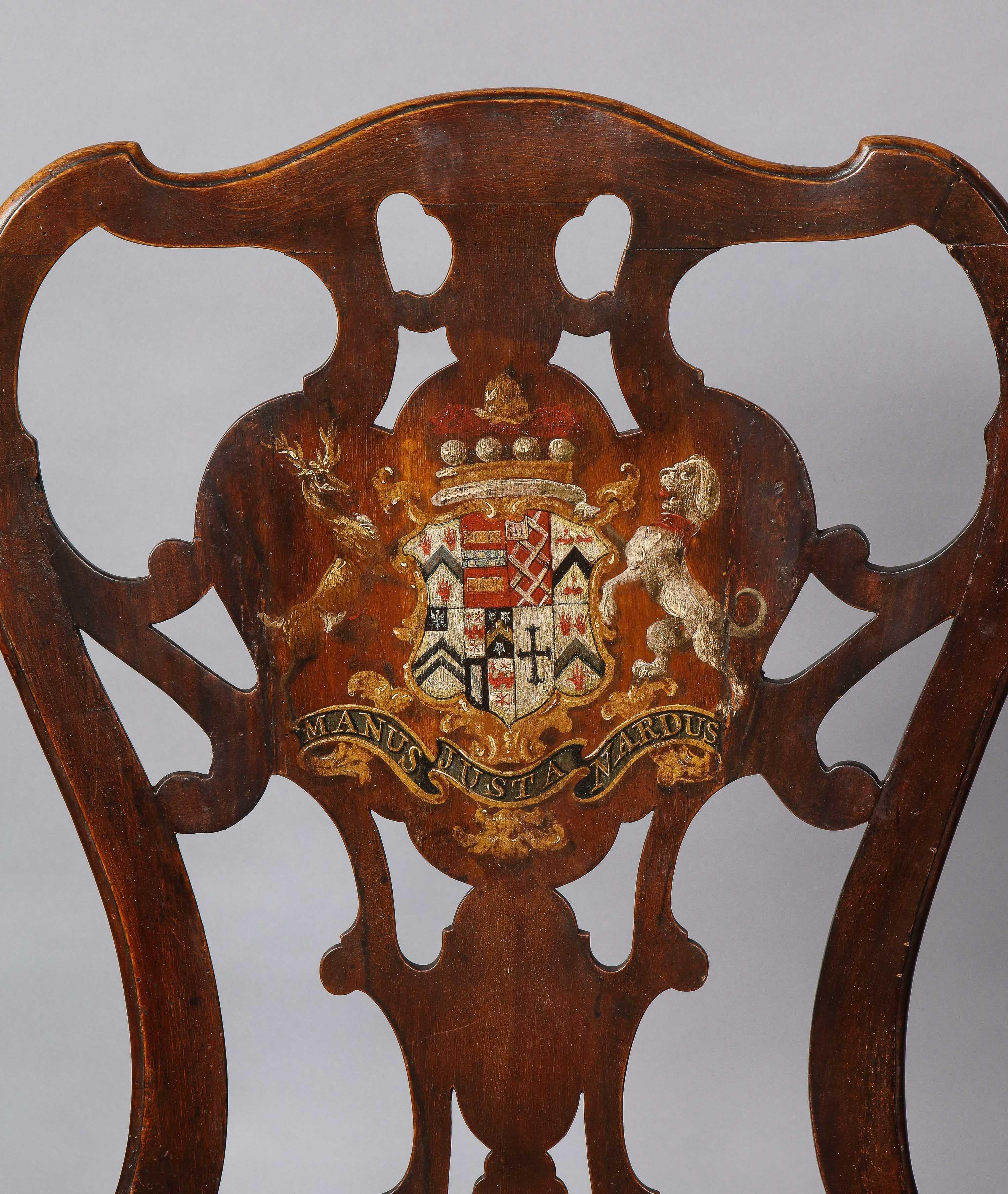 Four George III Hall Chairs 10