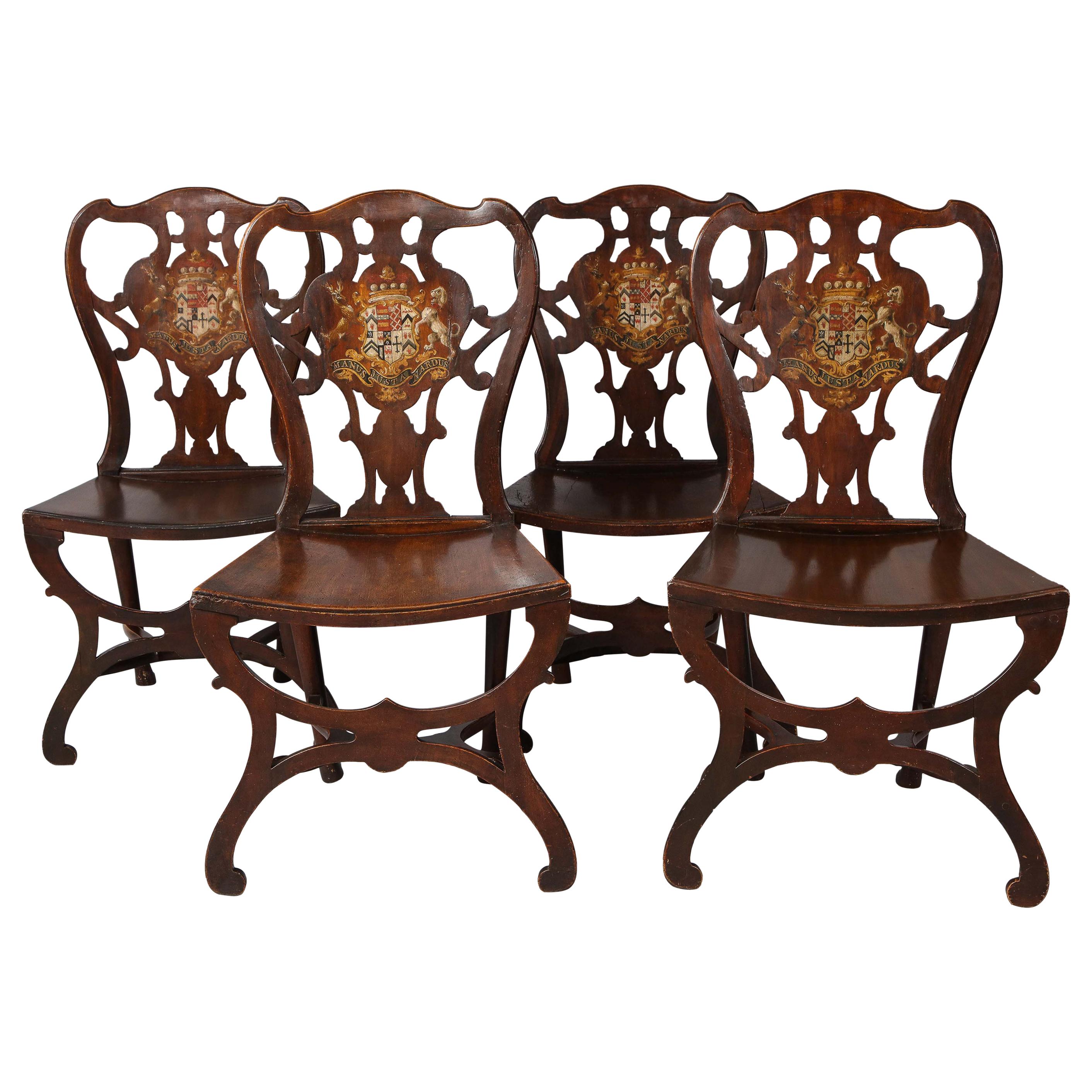 Four George III Hall Chairs