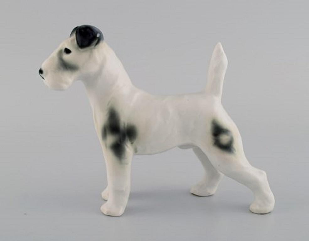 Four German Porcelain Figurines, Terrier and Greyhound with Puppies, 1960s For Sale 1