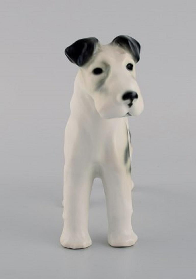 Four German Porcelain Figurines, Terrier and Greyhound with Puppies, 1960s For Sale 2
