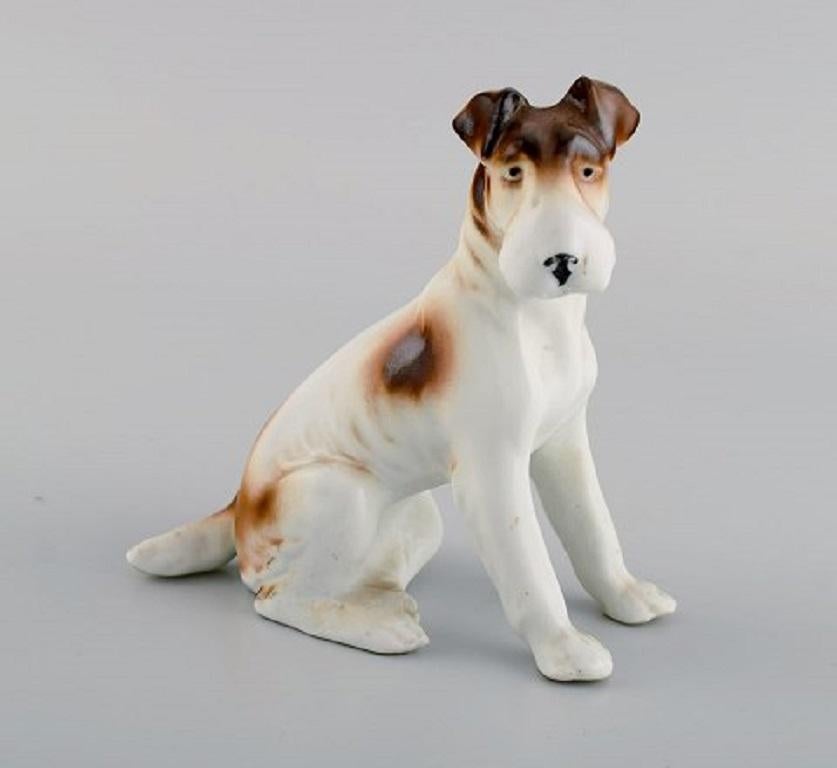 Four German Porcelain Figurines, Terrier and Greyhound with Puppies, 1960s For Sale 3