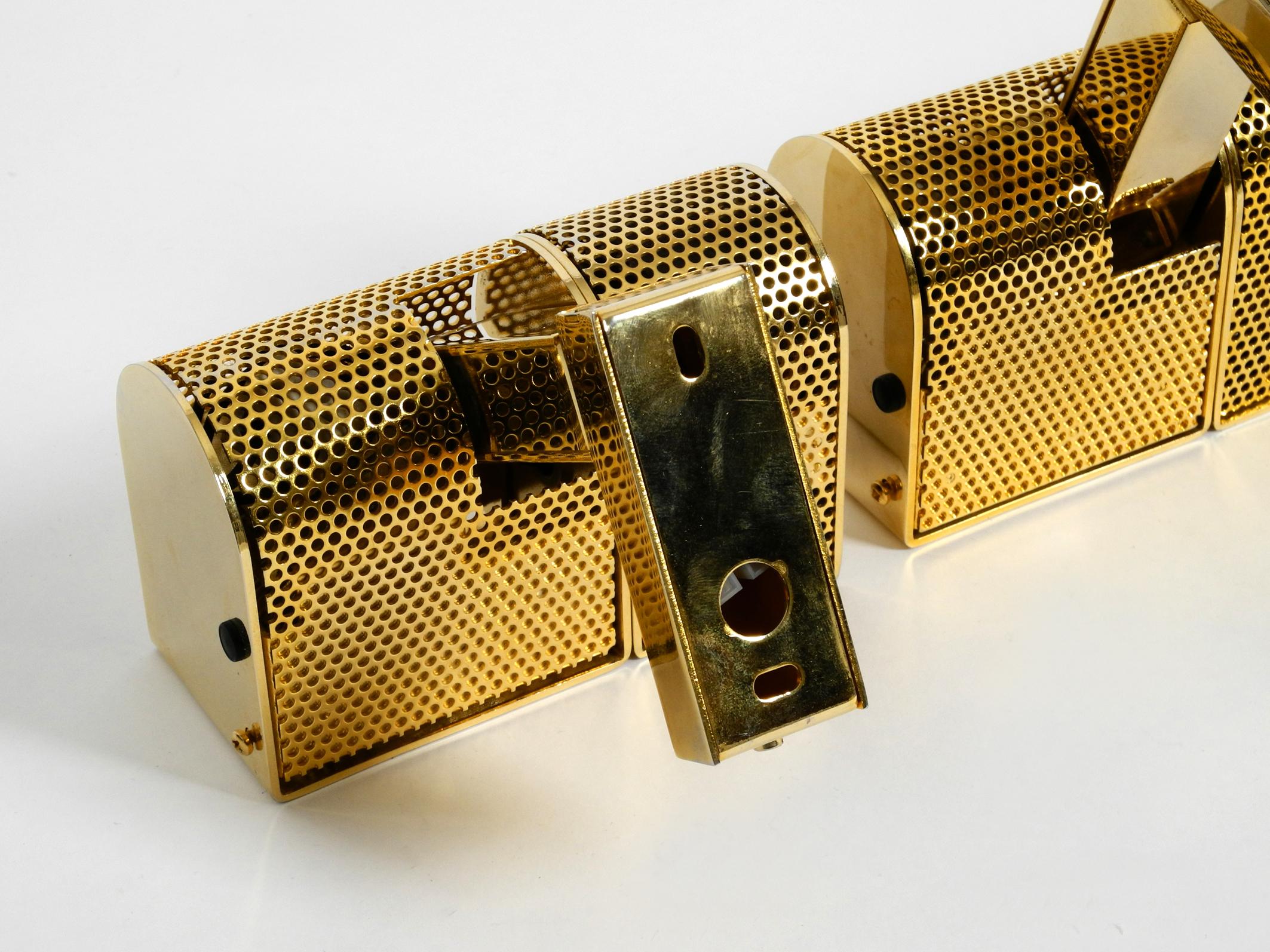 Four Gold-Colored Halogen Wall or Ceiling Spotlights from the 1980s 3