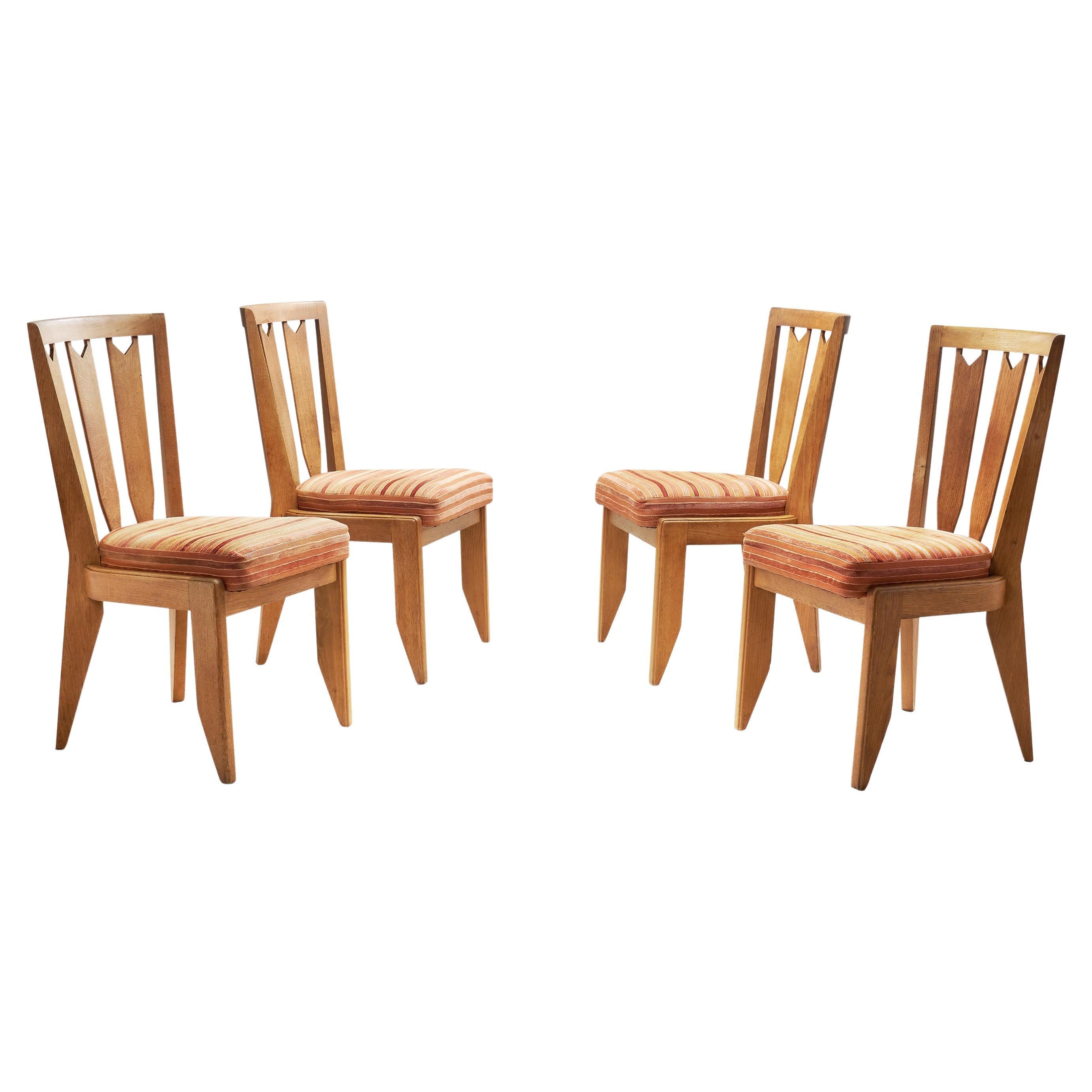 Four Guillerme et Chambron Dining Chairs for Votre Maison, France 20th Century