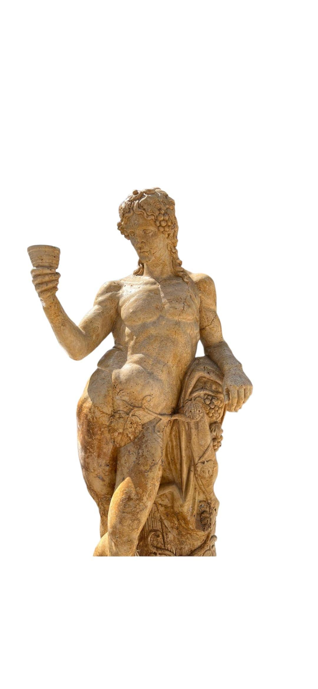 Four Hand-Carved Italian Marble Statues Representing the Four Seasons, 220 cm For Sale 1
