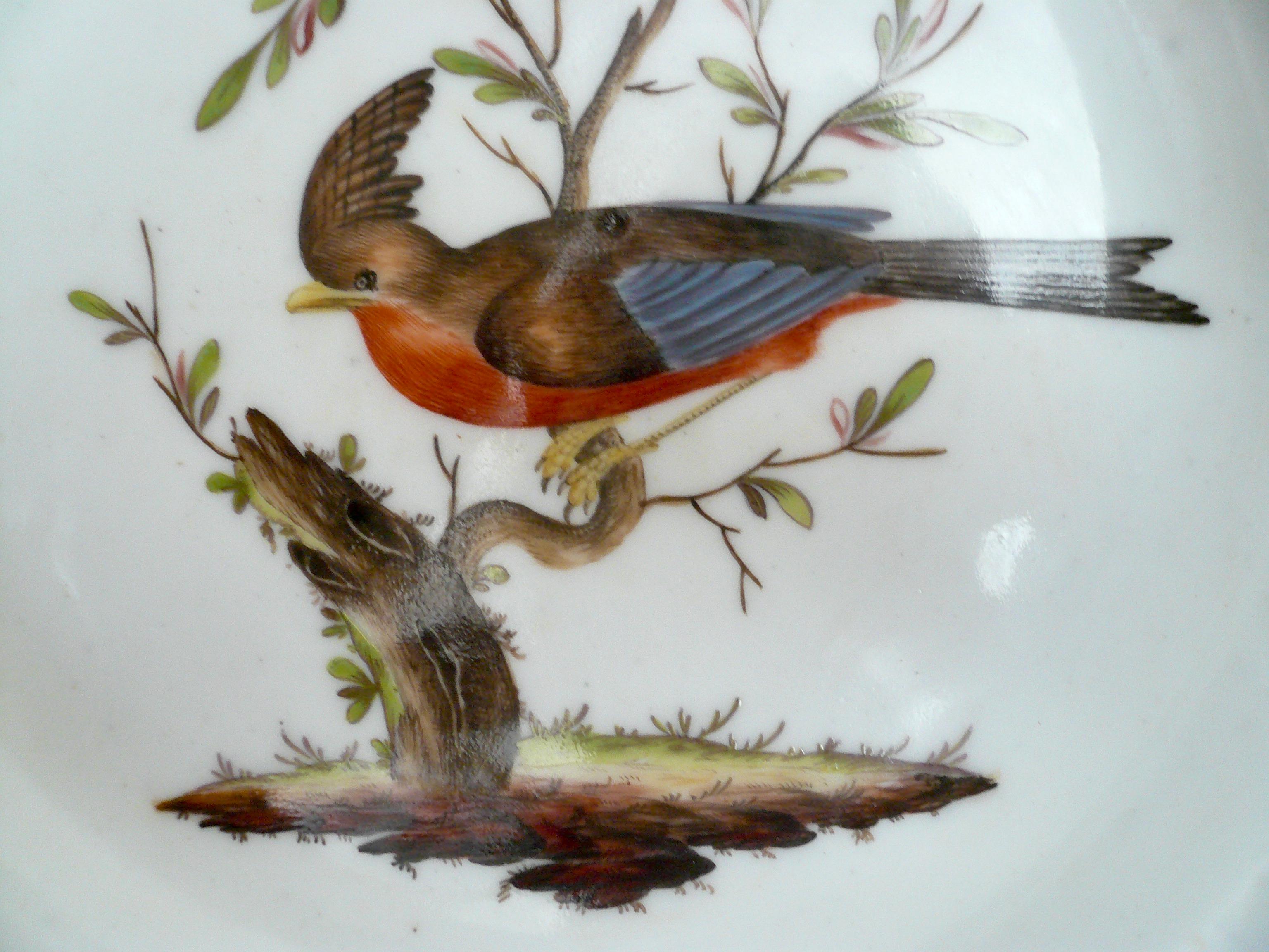 Four Hand Painted Amstel Porcelain Plates In Excellent Condition In Pittsburgh, PA