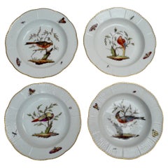 Four Hand Painted Amstel Porcelain Plates