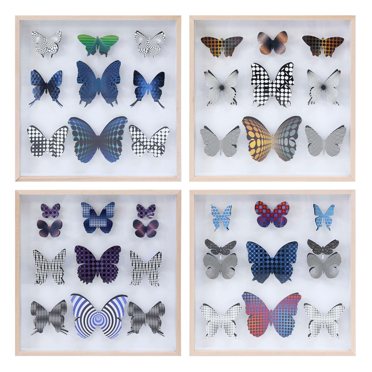 Four Handcut Butterfly Boxes