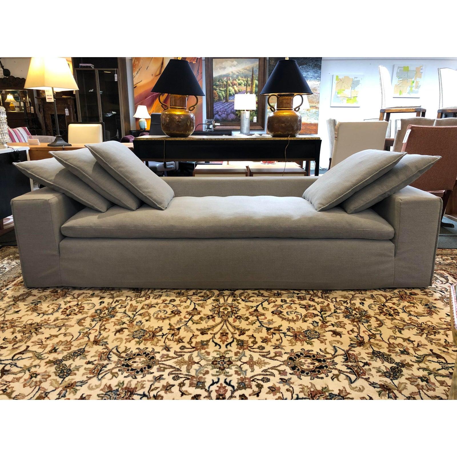 Four Hands Contemporary Gray Sofa+Chaise For Sale 6