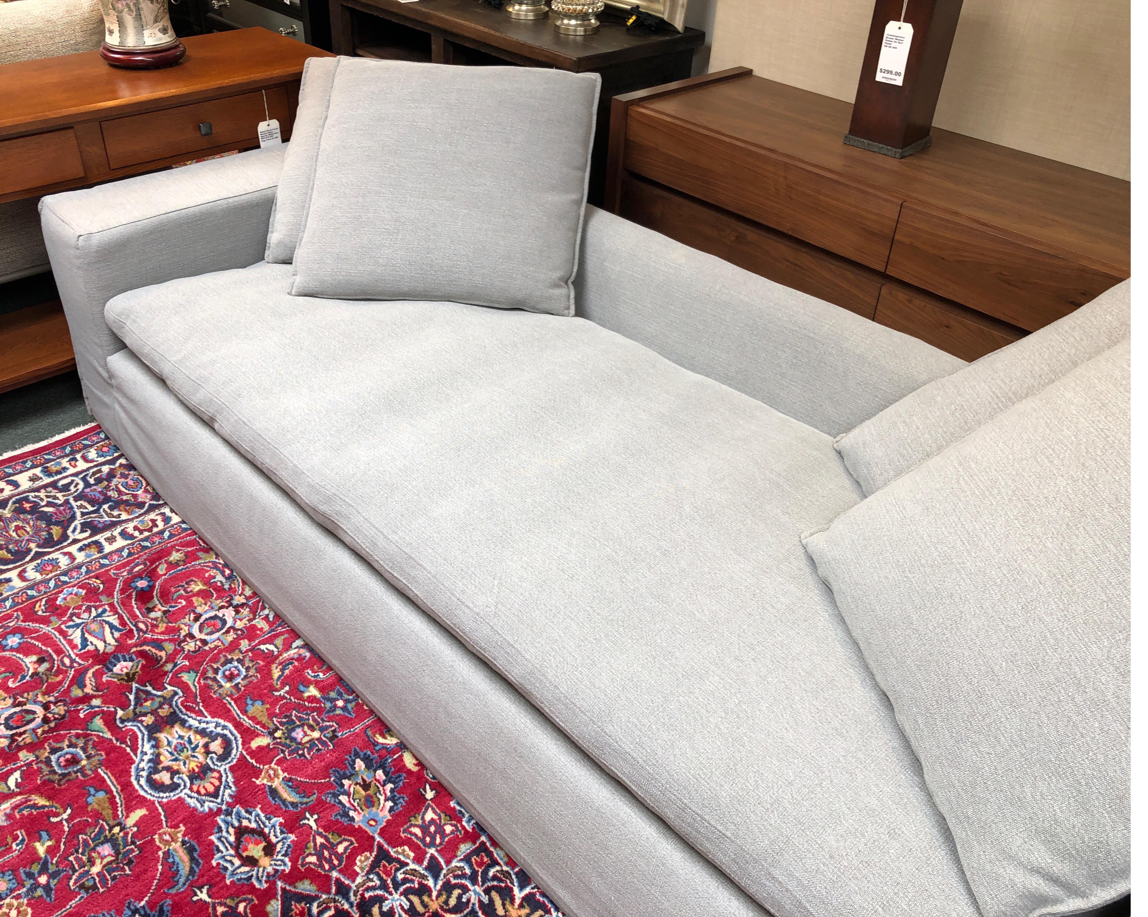 Four Hands Contemporary Gray Sofa+Chaise In Good Condition For Sale In San Francisco, CA