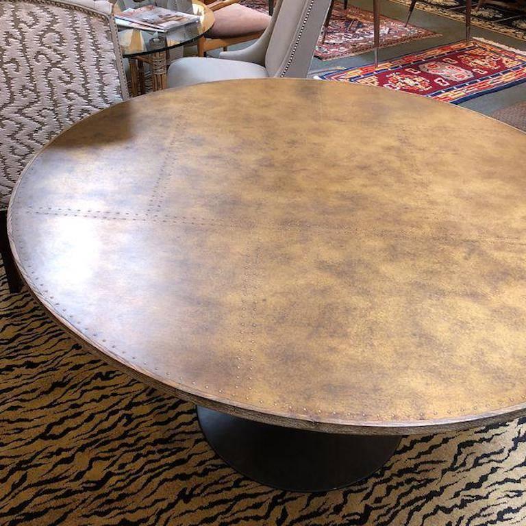 Mid-Century Modern Four Hands Powell Pedestal Dining Table