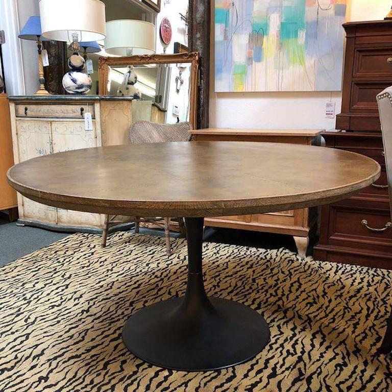 Four Hands Powell Pedestal Dining Table In Good Condition In San Francisco, CA