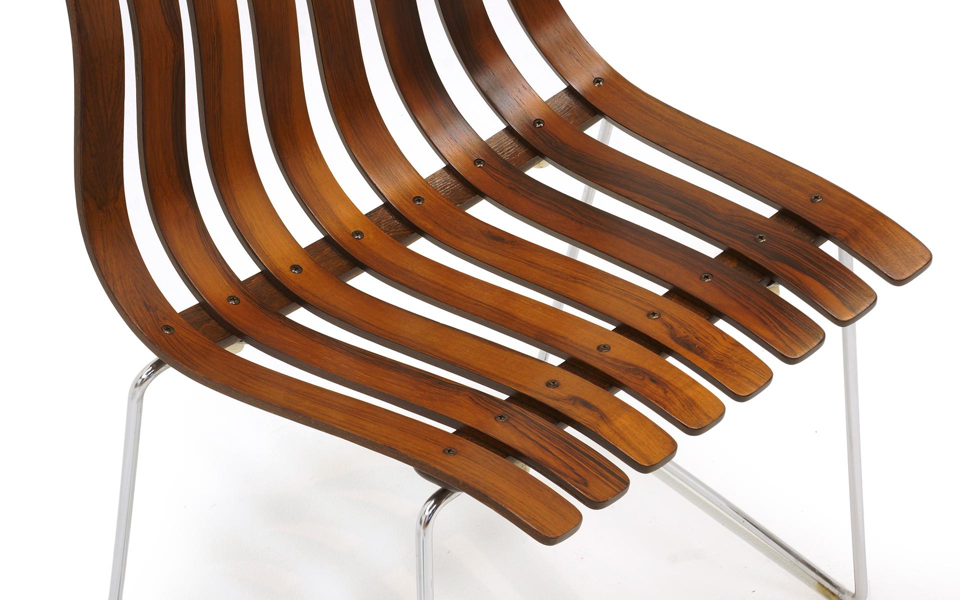 Mid-20th Century Four Hans Brattrud Rosewood Scandia Dining Chairs for Hove Mobler Norway