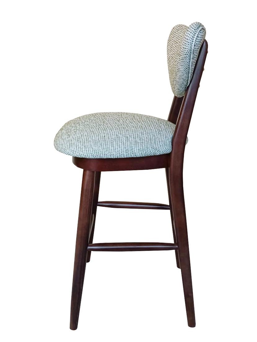 Quatre chaises tabouret de bar en forme de cœur, tissu blanc et vert, par Vintola Studio, Europe. Neuf - En vente à 05-080 Hornowek, PL