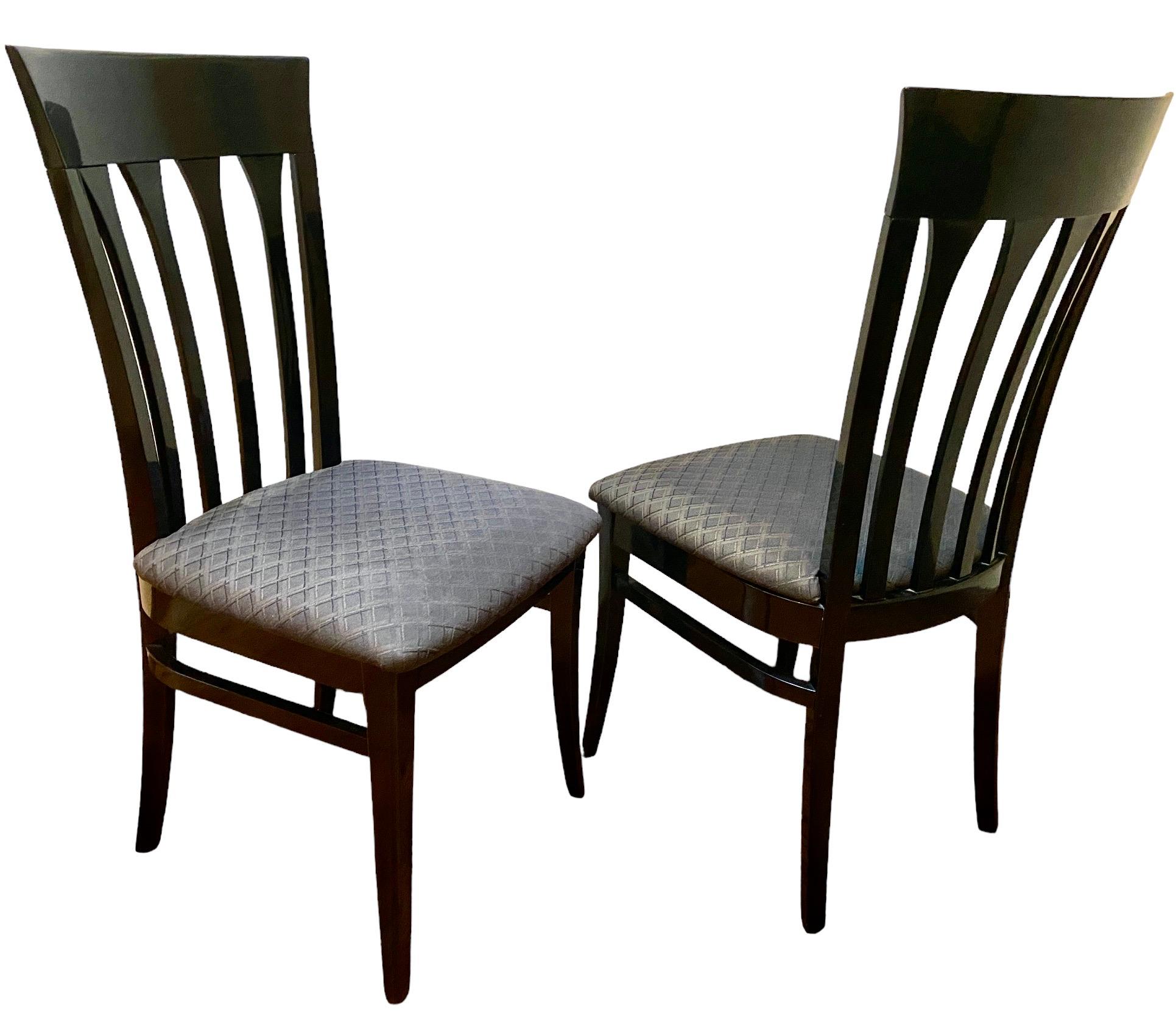20th Century Four Heavy Mid Century Italian Lacquered Dining Chairs For Sale
