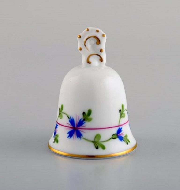 Hungarian Four Herend Table Bells in Hand-Painted Porcelain with Flowers, 1980's
