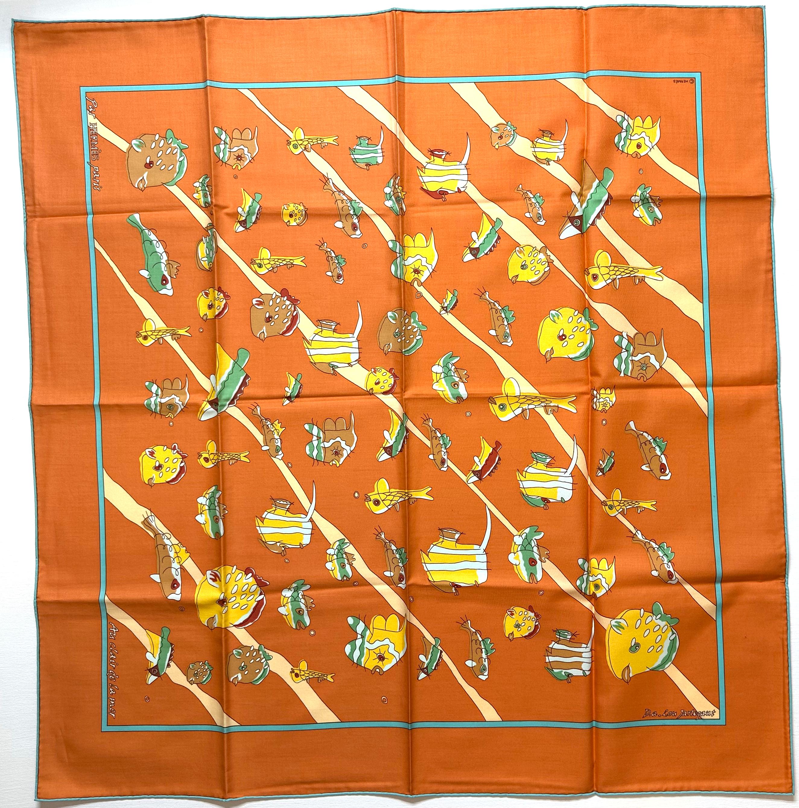 Four Hermes Cotton Scarves For Sale 3