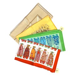 Four Hermes Cotton Scarves